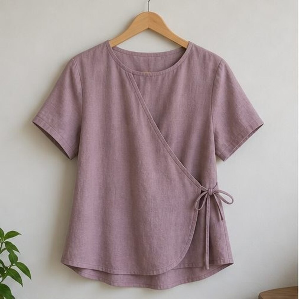 Mauve Ruffle Blouse